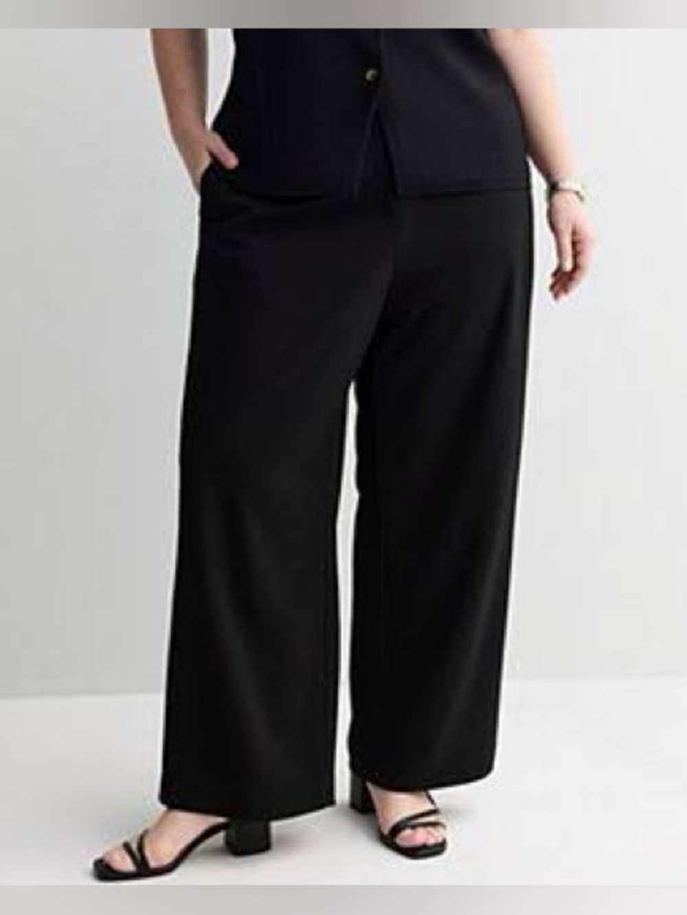 Nine West 3X Plus Size Stretch Crepe Dress Pants Mineral Black Comfort Waist NWT